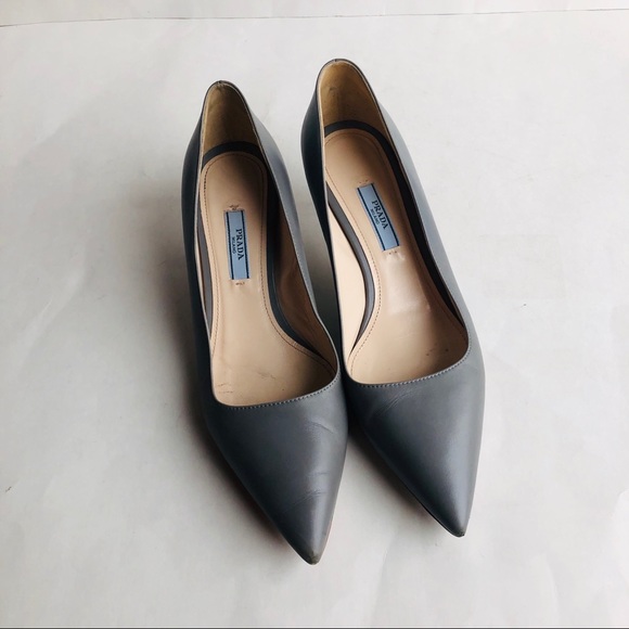 PRADA MILANO KITTEN HEEL PUMPS 8 - Picture 1 of 8